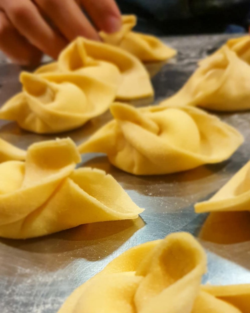 Handmade pumpkin and ricotta ravioli