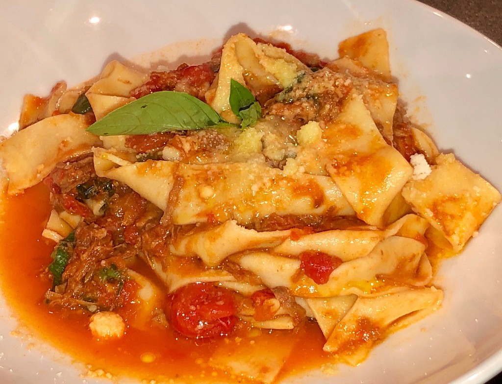 Pappardelle with slow-cooked osso buco and herbs